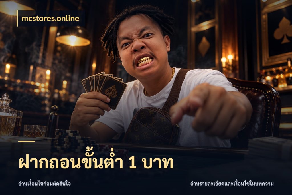 ฝากถอนขั้นต่ำ 1 บาท mcstores.online จำนวนเริ่มต้นกับรายละเอียดที่สายเกมสนใจ