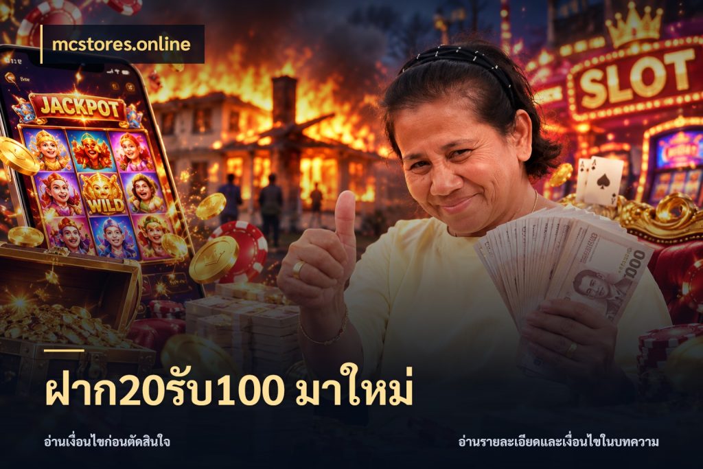 ฝาก20รับ100 มาใหม่ จับประเด็นยอดรับก่อนเลือกความสนุก กับ mcstores.online