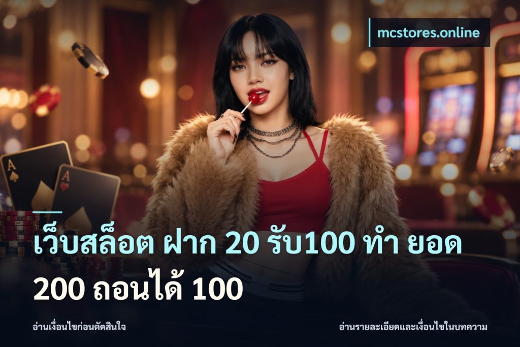 เว็บสล็อต ฝาก 20 รับ100 ทํา ยอด 200 ถอนได้ 100