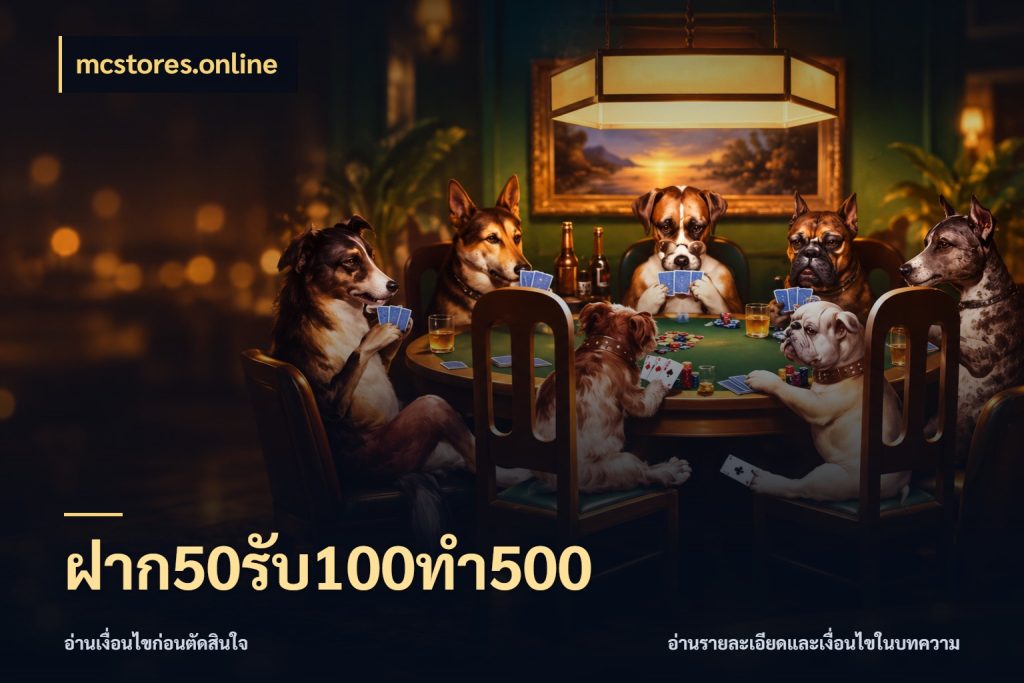 ฝาก50รับ100ทํา500 mcstores.online สีสันของโปรฝากและยอดรับ