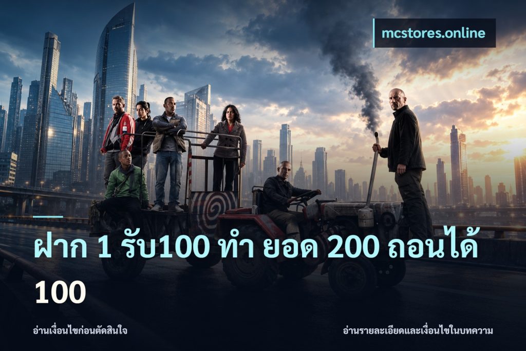 ฝาก 1 รับ100 ทํา ยอด 200 ถอนได้ 100