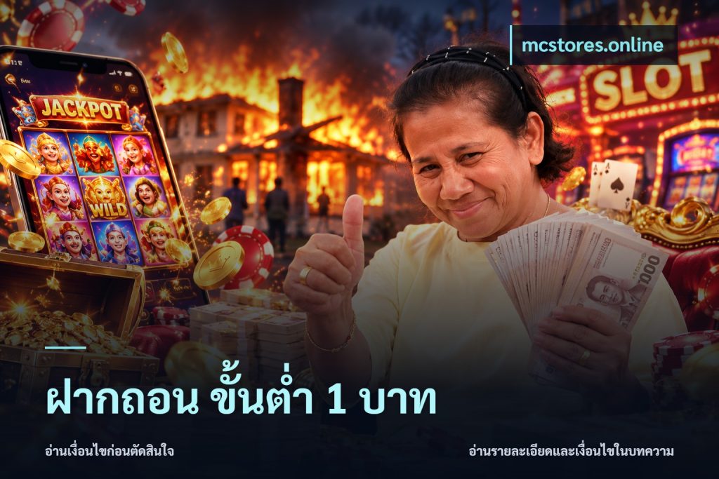 ฝากถอน ขั้นต่ำ 1 บาท