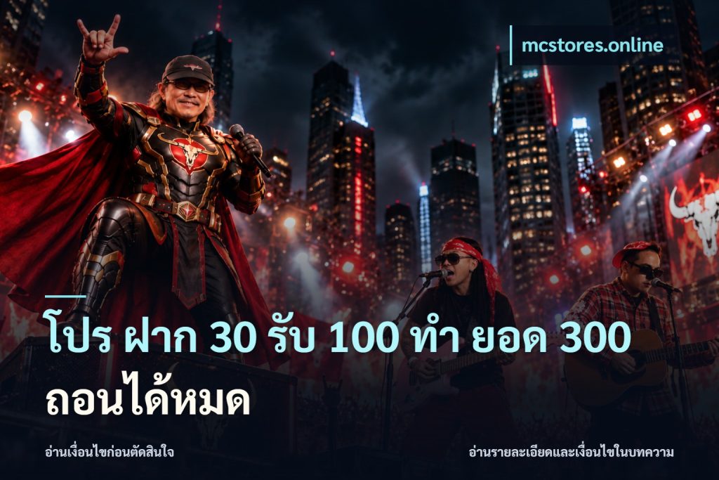 โปร ฝาก 30 รับ 100 ทํา ยอด 300 ถอนได้หมด